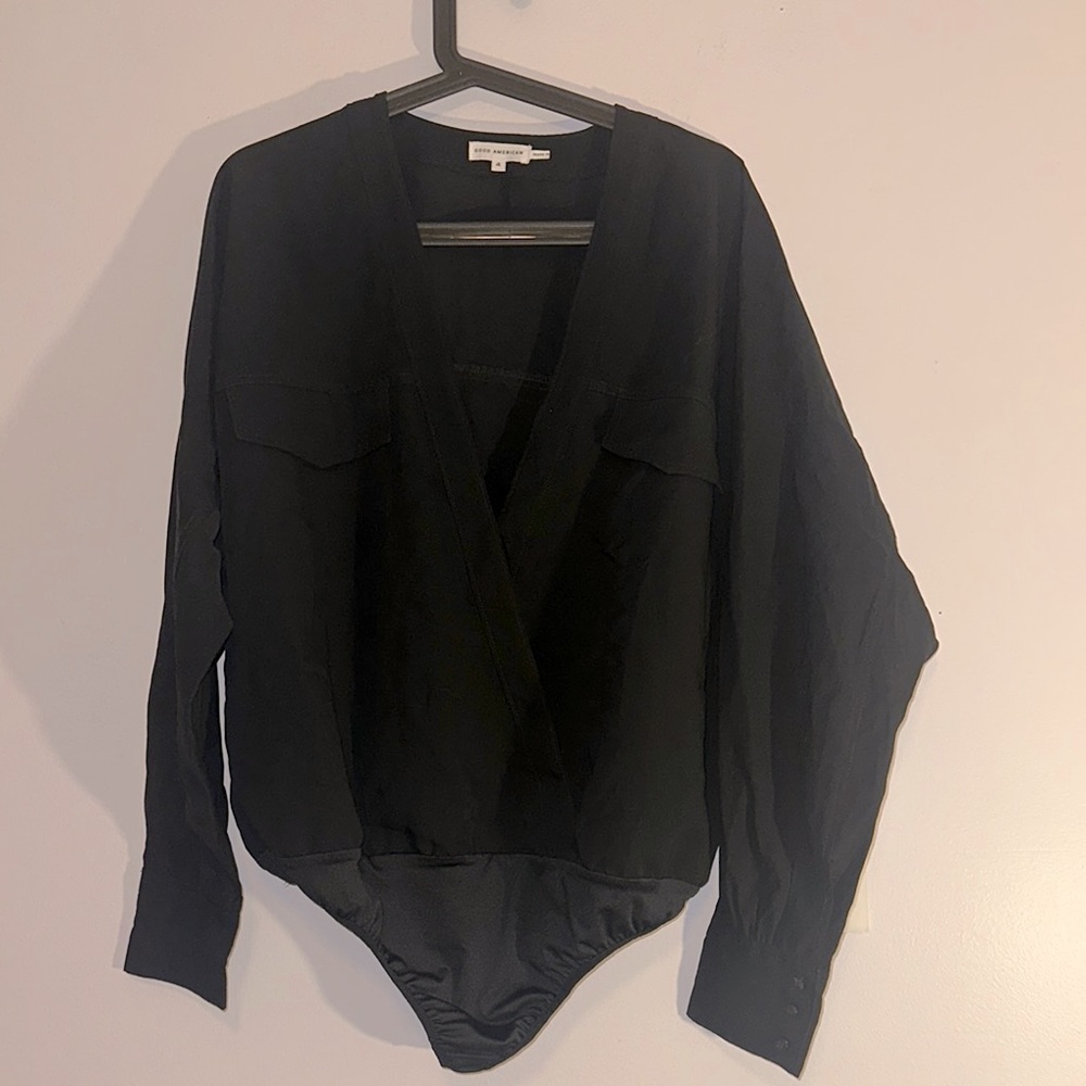 Good American Black Long Sleeve Bodysuits Size Xl (4)